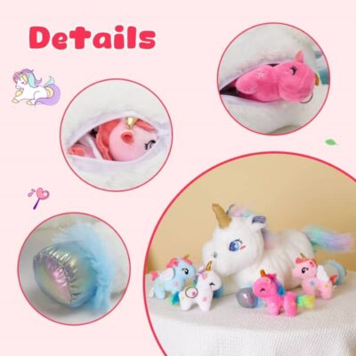 عروسک یونیکورن بچه دار